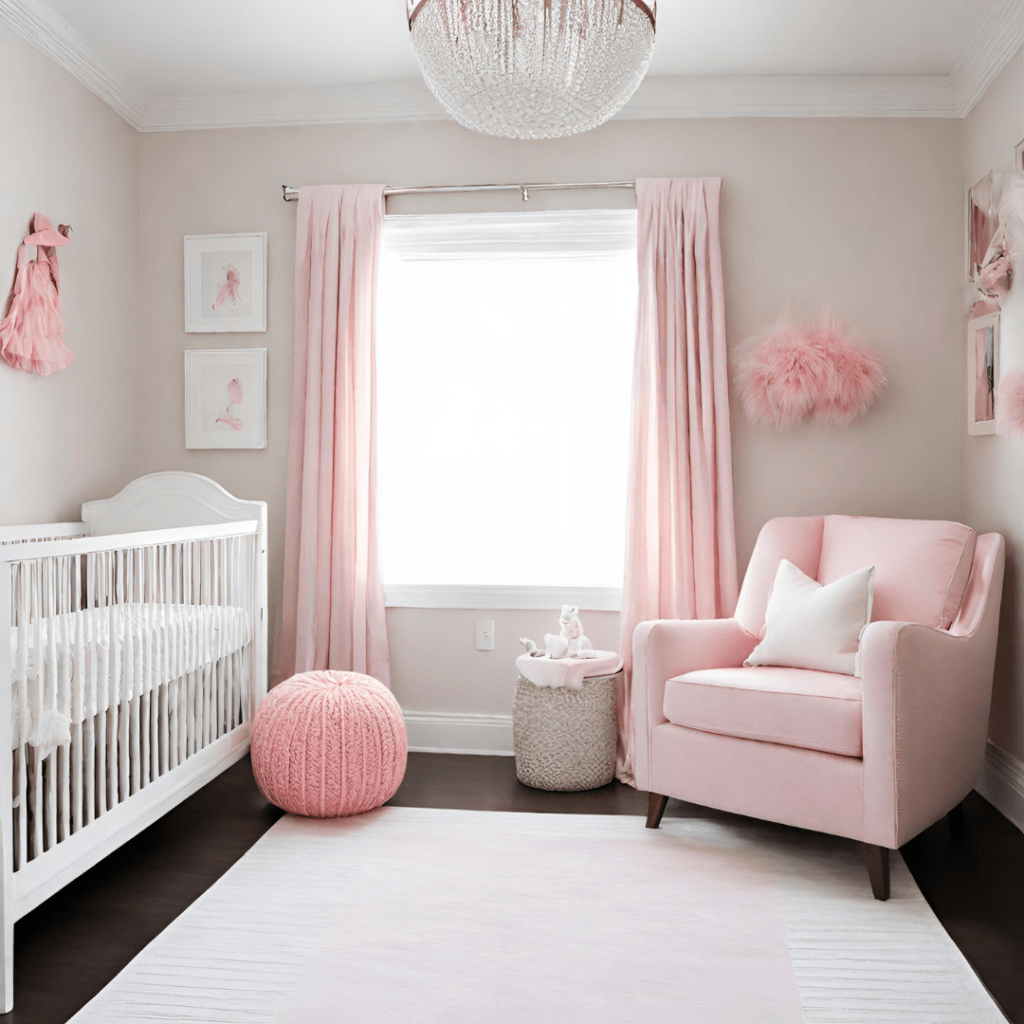 pink nursery interior design